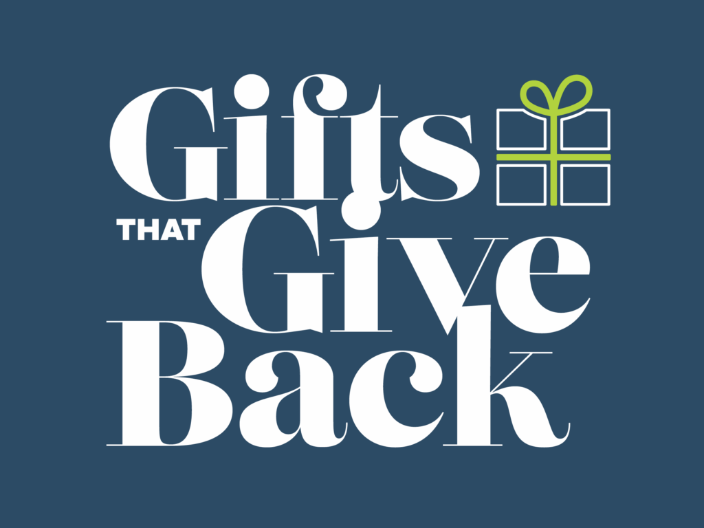 Gifts that Give Back with small gift icon