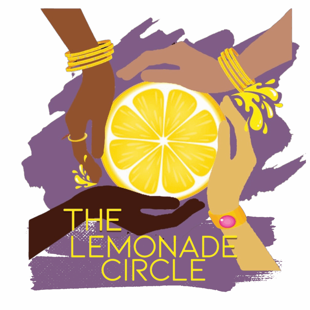 Lemonade Circle Logo with hands on lemon